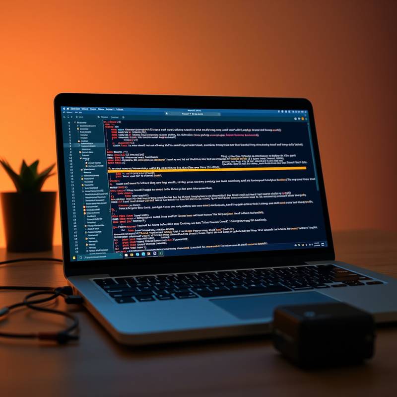 Laptop displaying HTML code, representing a Web Development course.